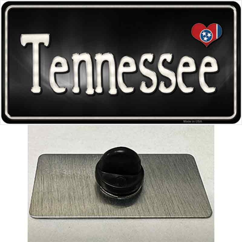 Tennessee Flag Script Novelty Metal Hat Pin