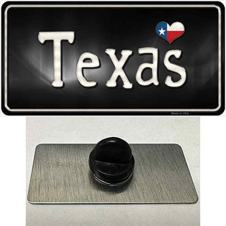 Texas Flag Script Novelty Metal Hat Pin