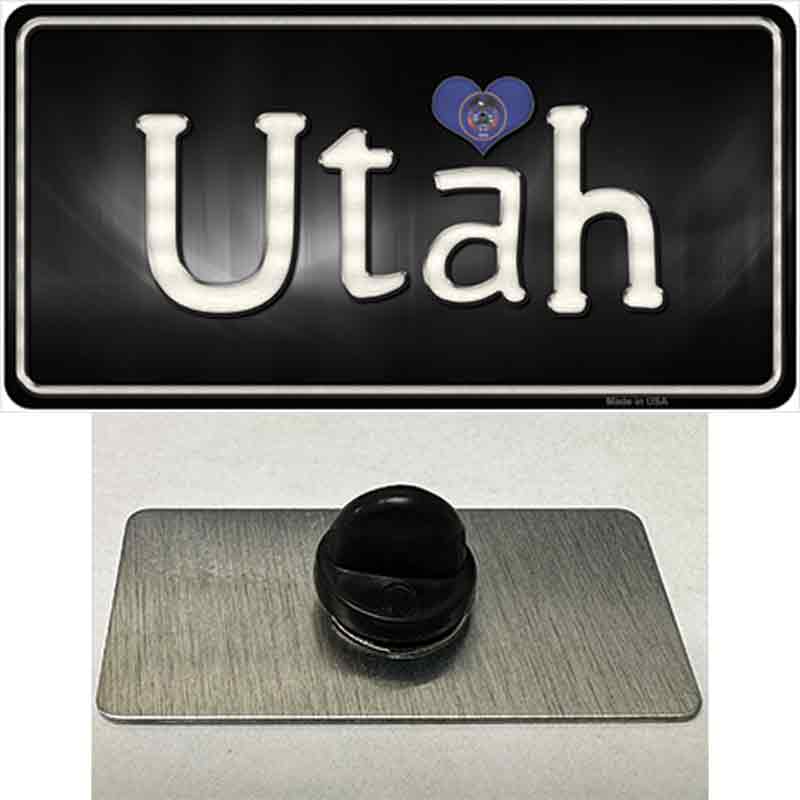 Utah Flag Script Novelty Metal Hat Pin