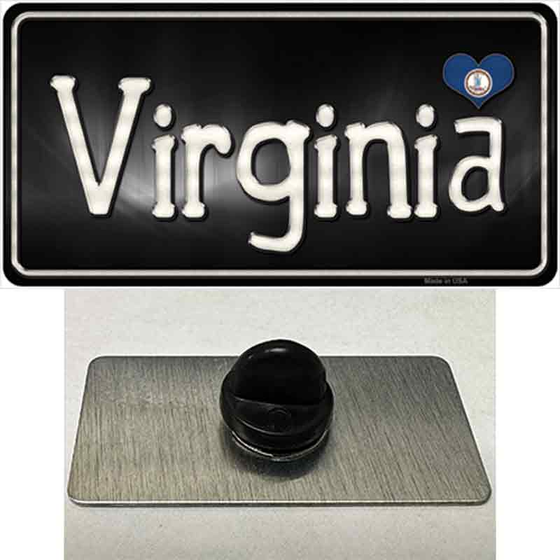 Virginia Flag Script Novelty Metal Hat Pin