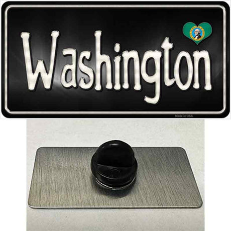 Washington Flag Script Novelty Metal Hat Pin