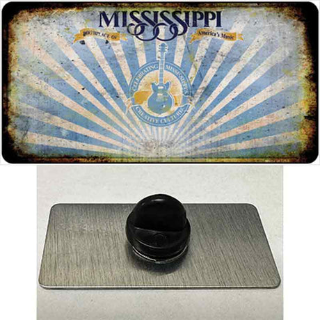 Mississippi Creative Culture Rusty Blank Novelty Metal Hat Pin