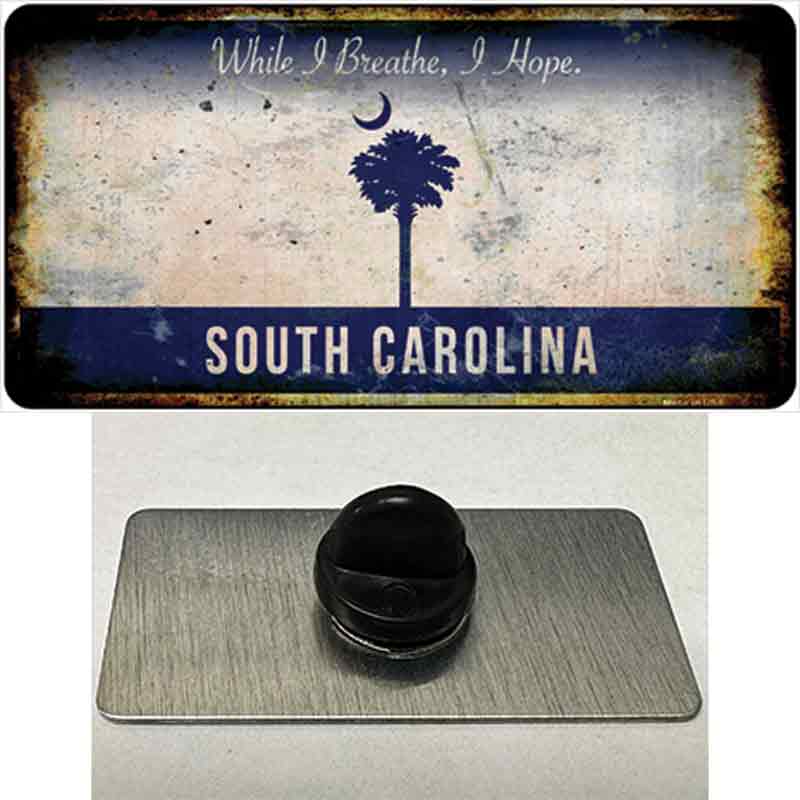 South Carolina I Breathe Rusty Blank Novelty Metal Hat Pin