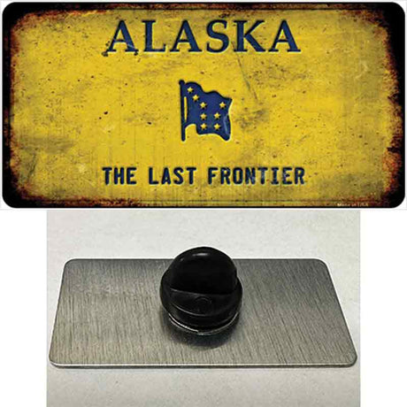 Alaska Frontier Rusty Blank Novelty Metal Hat Pin