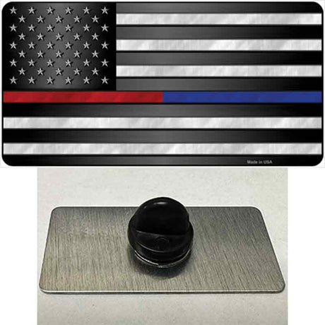 American Flag Police / Fire Novelty Metal Hat Pin