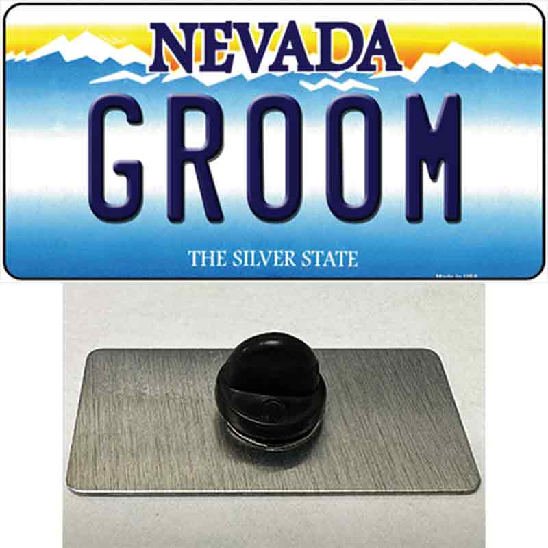 Groom Nevada Novelty Metal Hat Pin