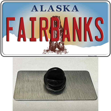 Fairbanks Alaska State Novelty Metal Hat Pin