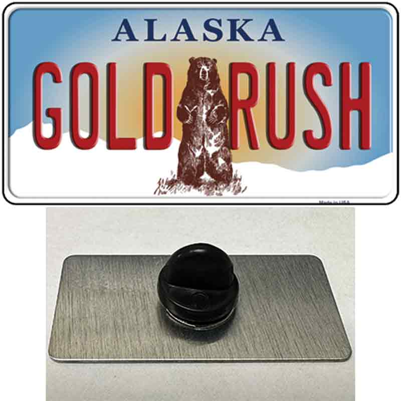 Gold Rush Alaska State Novelty Metal Hat Pin