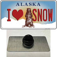 I Love Snow Alaska State Novelty Metal Hat Pin