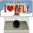 I Love Fly Alaska State Novelty Metal Hat Pin