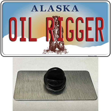 Oil Rigger Alaska State Novelty Metal Hat Pin