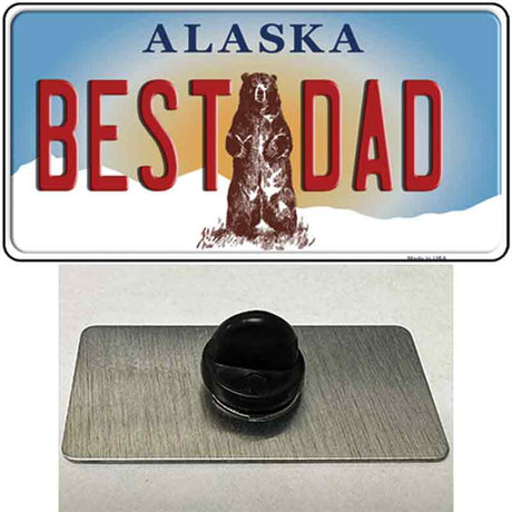 Best Dad Alaska State Novelty Metal Hat Pin