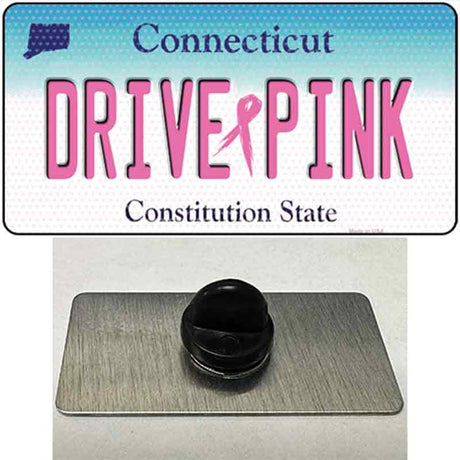 Drive Pink Connecticut Novelty Metal Hat Pin