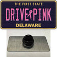 Drive Pink Delaware Novelty Metal Hat Pin