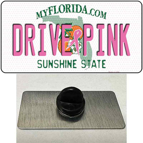 Drive Pink Florida Novelty Metal Hat Pin