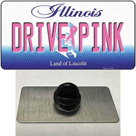 Drive Pink Illinois Novelty Metal Hat Pin