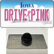 Drive Pink Iowa Novelty Metal Hat Pin