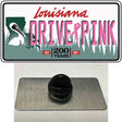 Drive Pink Louisiana Novelty Metal Hat Pin