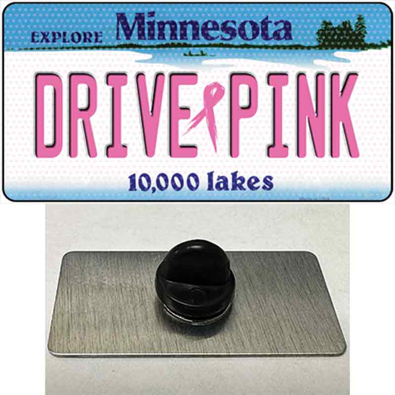 Drive Pink Minnesota Novelty Metal Hat Pin