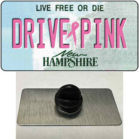 Drive Pink New Hampshire Novelty Metal Hat Pin