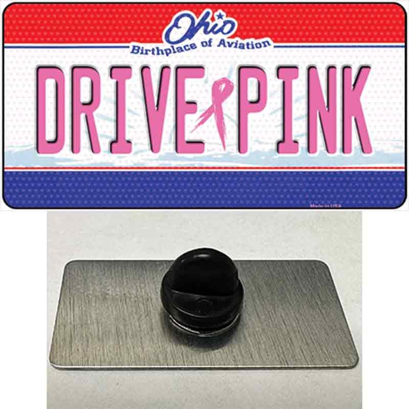 Drive Pink Ohio Novelty Metal Hat Pin