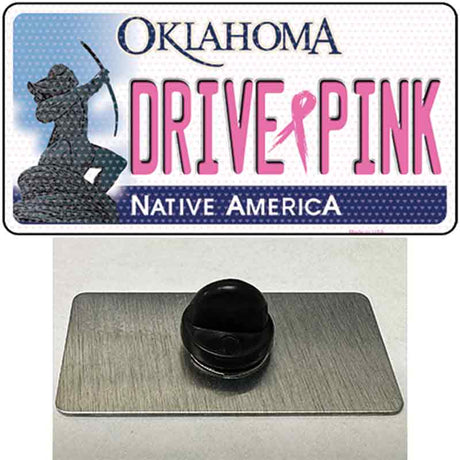 Drive Pink Oklahoma Novelty Metal Hat Pin