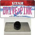 Drive Pink Utah Novelty Metal Hat Pin