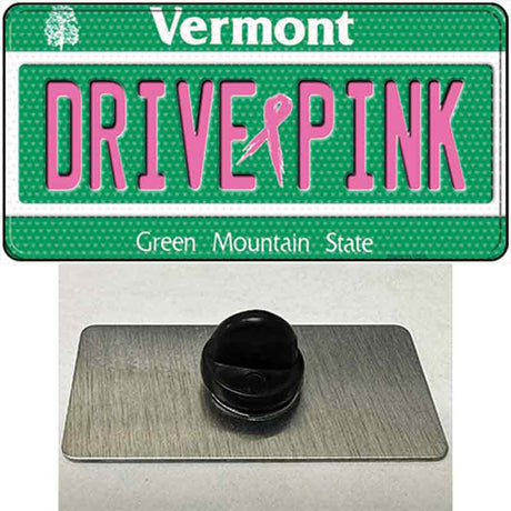 Drive Pink Vermont Novelty Metal Hat Pin