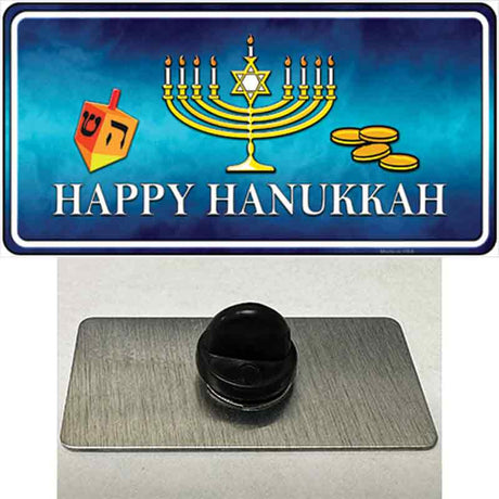 Happy Hanukkah Novelty Metal Hat Pin