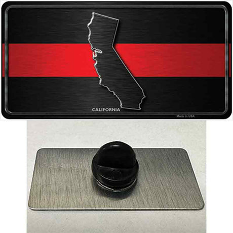 California Thin Red Line Novelty Metal Hat Pin