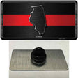 Illinois Thin Red Line Novelty Metal Hat Pin