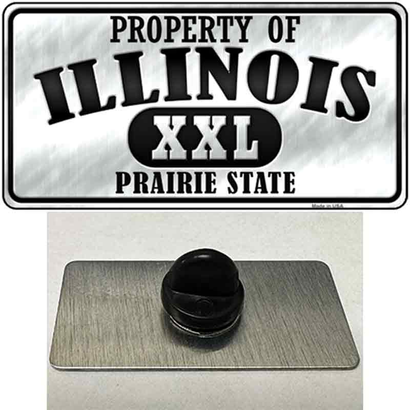 Property Of Illinois Novelty Metal Hat Pin