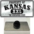 Property Of Kansas Novelty Metal Hat Pin