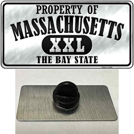 Property Of Massachusetts Novelty Metal Hat Pin