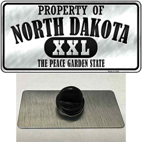 Property Of North Dakota Novelty Metal Hat Pin