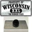 Property Of Wisconsin Novelty Metal Hat Pin