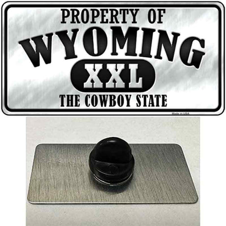 Property Of Wyoming Novelty Metal Hat Pin