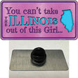 Illinois Girl Novelty Metal Hat Pin