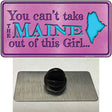 Maine Girl Pink Novelty Metal Hat Pin