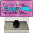 Nebraska Girl Pink Novelty Metal Hat Pin