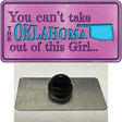 Oklahoma Girl Pink Novelty Metal Hat Pin