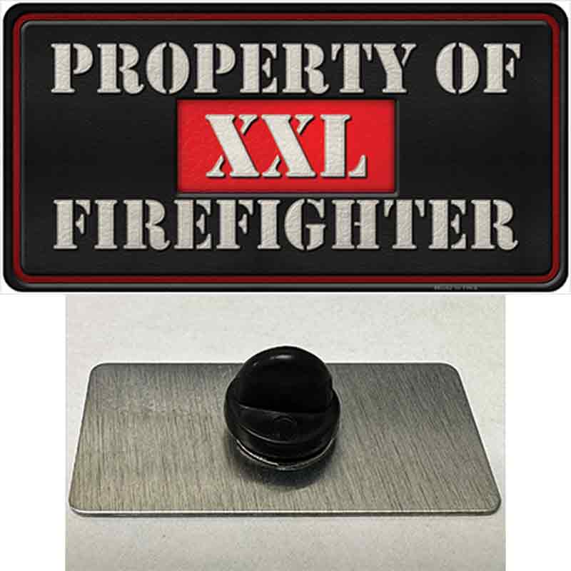 Property Of Firefighter Novelty Metal Hat Pin