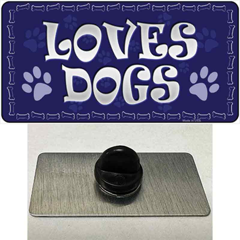 Loves Dogs Novelty Metal Hat Pin