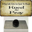 Kneel And Pray Novelty Metal Hat Pin