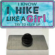 Hike Like A Girl Novelty Metal Hat Pin