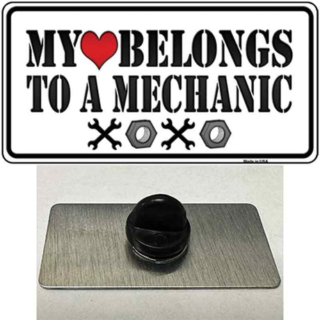 Heart Belongs To Mechanic Novelty Metal Hat Pin