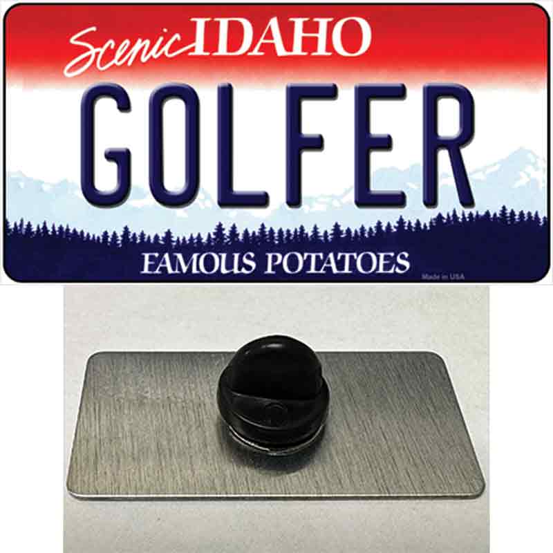 Golfer Idaho Novelty Metal Hat Pin