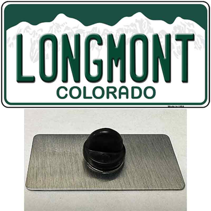 Longmont Colorado Novelty Metal Hat Pin