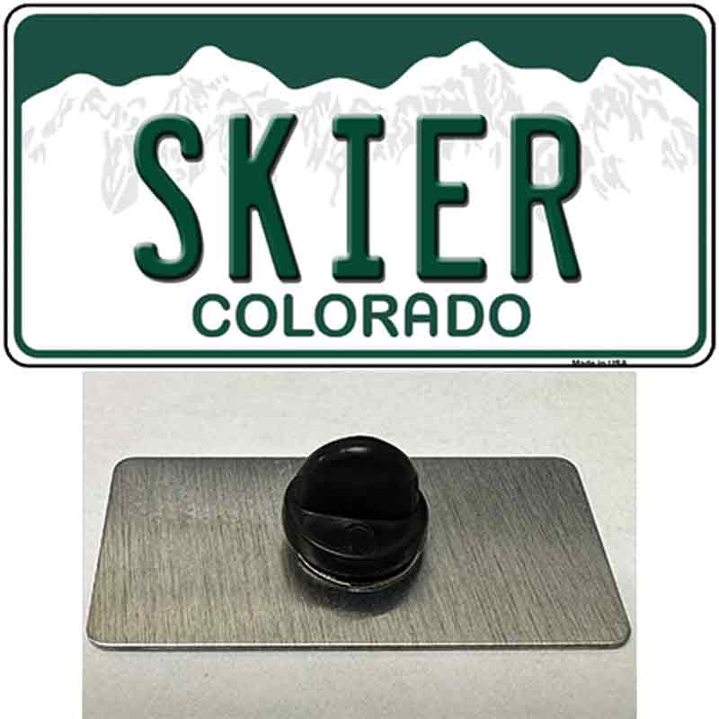 Skier Colorado Novelty Metal Hat Pin