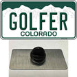 Golfer Colorado Novelty Metal Hat Pin